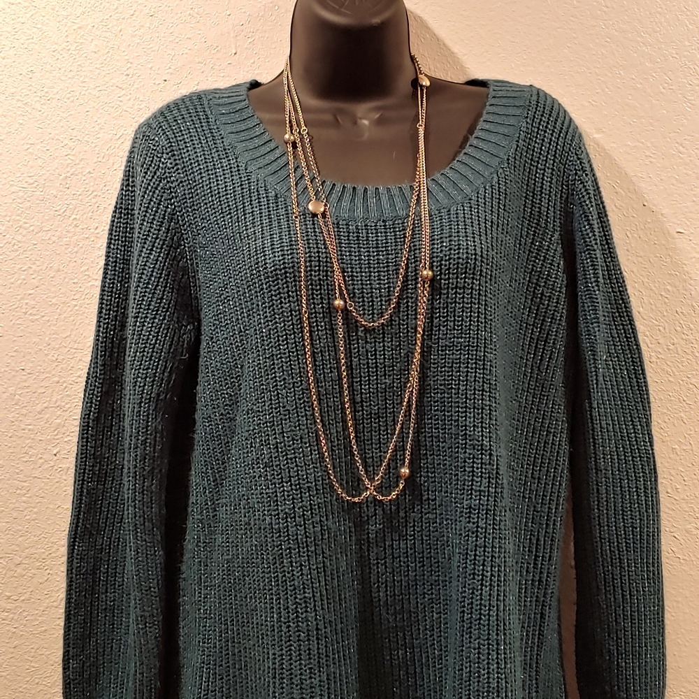 Green Tunic Sweater